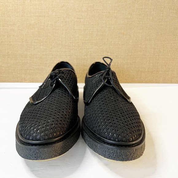 ADIEU PARIS TYPE 1 DERBY SHOE IN BLACK PERFORATED FABRIC Size 45 (US 12) - Picture 6 of 15